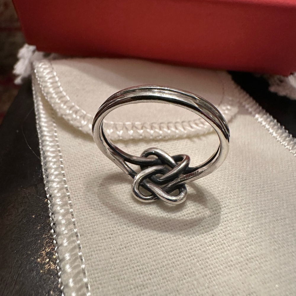 James Avery Retired 925 Sterling Silver Intertwined Hearts Ring Size 9.5 ❤️ - Picture 6 of 9